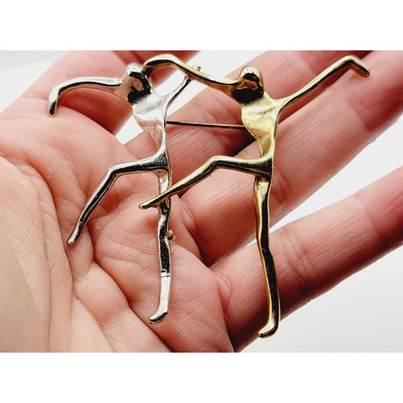 Vintage Iconic 80's MCM Abstract Dancer Brooch (A372) - Picture 2 of 3